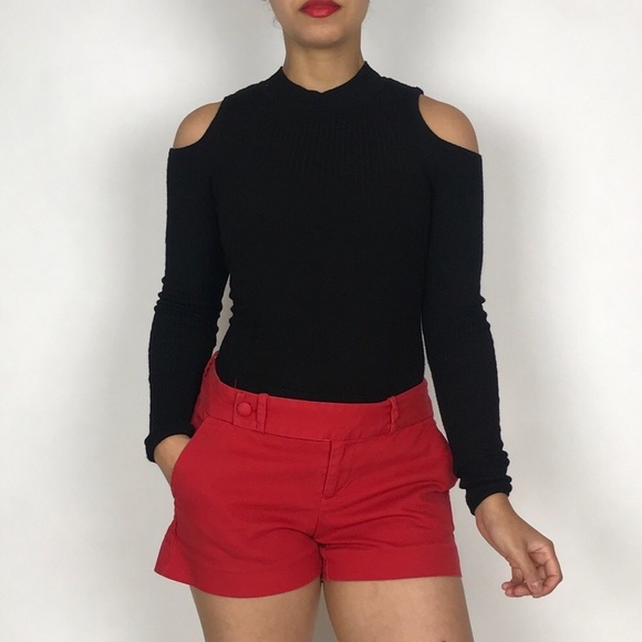 Sweater Cold Shoulder High Neck Black C - Picture 9 of 9